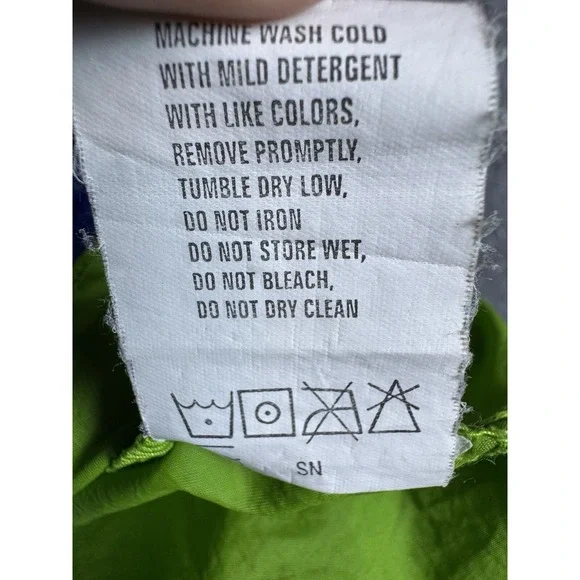 VTG Columbia Windbreaker Mens XL Blue Green 1/2 Zip Pullover Jacket Packable - Picture 9 of 13